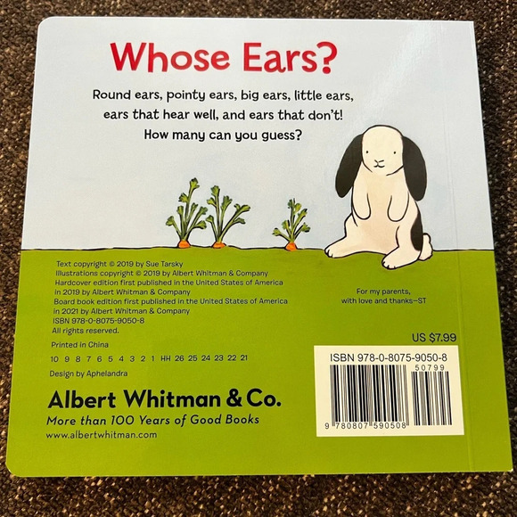“Whose Ears” hardback book by Sue Tarsky - Picture 2 of 4